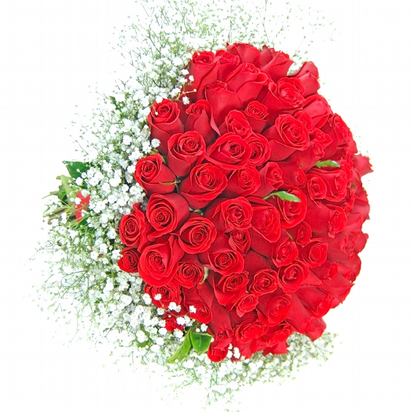 Buquê Explosão de Amor 60 Rosas Vermelhas Nacionais