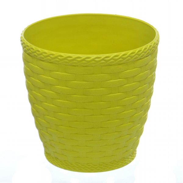 Vaso Rattan Amarelo