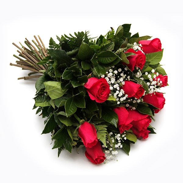 Buquê Com 12 Rosas Colombianas Fechadas