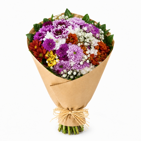 Buquê Mimo de Flores Campestres No Kraft