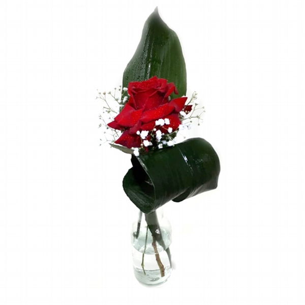 Arranjo Solitário De Rosa Importada Com 1 Unidade
